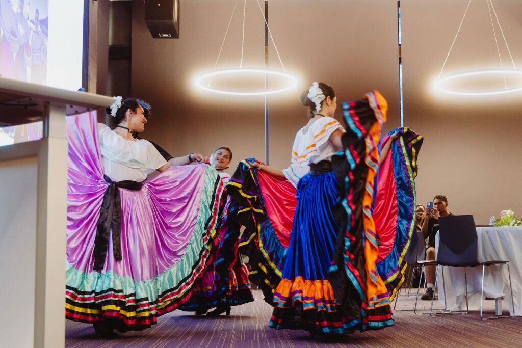 Traditional dancers performing at an AVELA event.